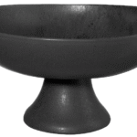 Footed fruit bowl black