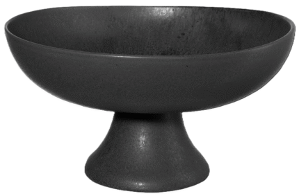 Footed fruit bowl black