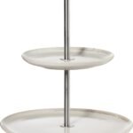 Cake stand 2 level sand