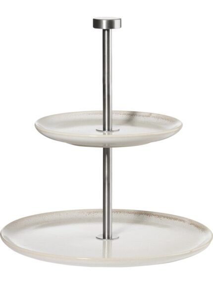 Cake stand 2 level sand