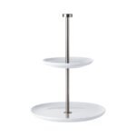 Cake stand 2 level white