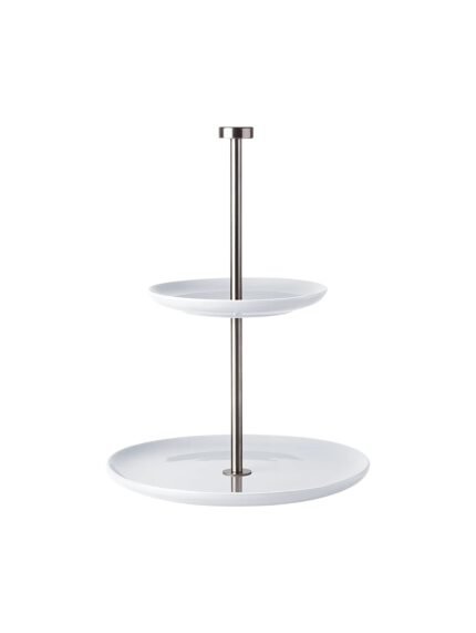 Cake stand 2 level white