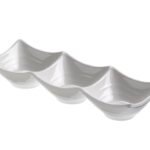Square cup 3 compartment melamine