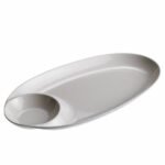 Plate with gravy bowl melamine