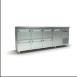 COUNTER REFRIGERATOR WITH 6 DRAWERS & 1 DOOR